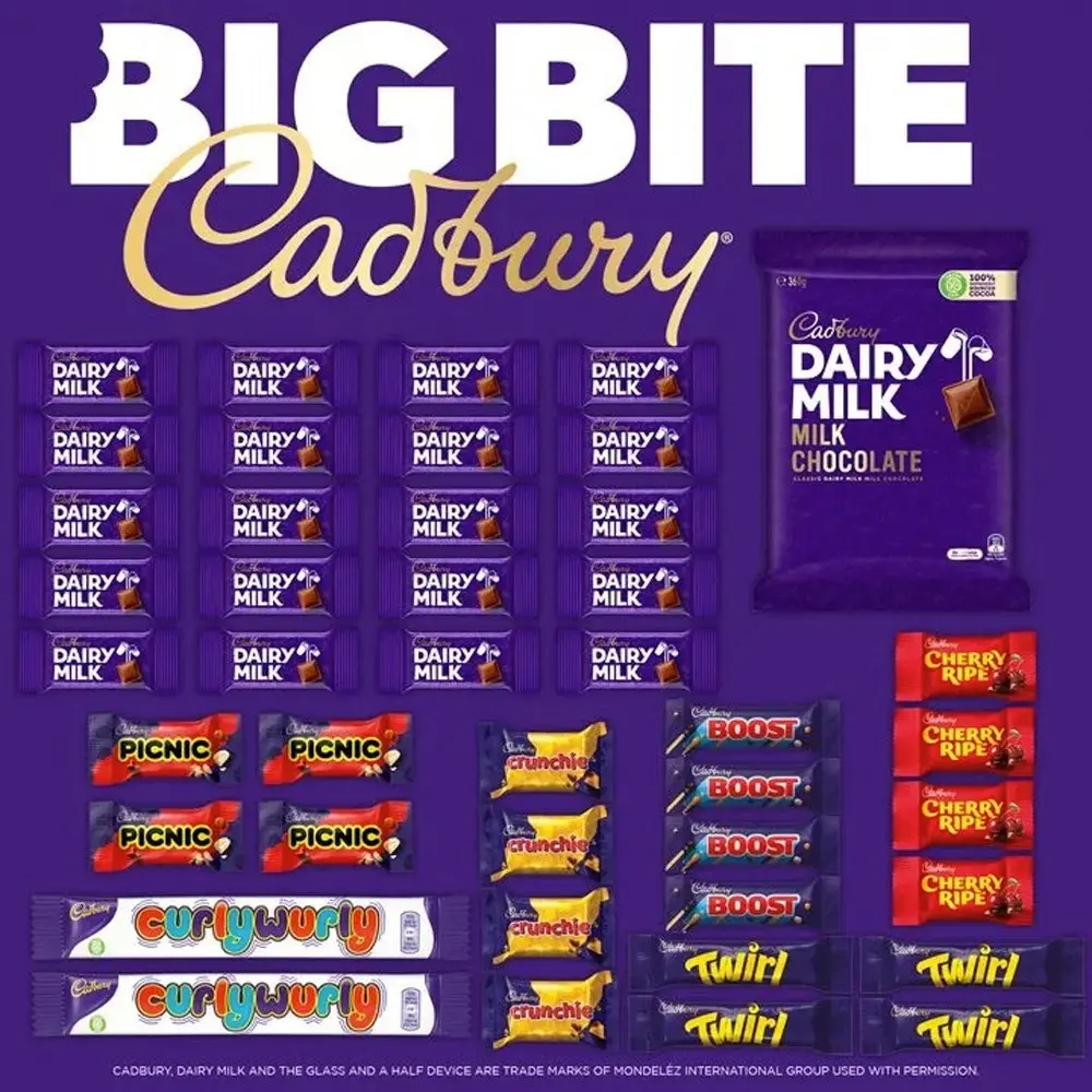 Cadbury Dairy Milk Big Bite Showbag Chocolate Mix Confectionery Sweets Snacks