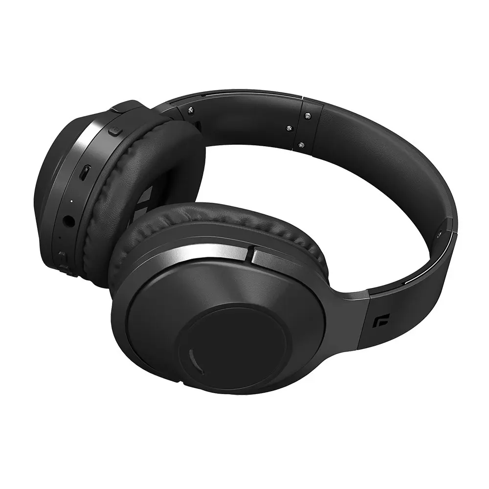 Liquid Ears Wireless/Bluetooth Over-Ear Foldable Headphones w/Built-In Mic Black