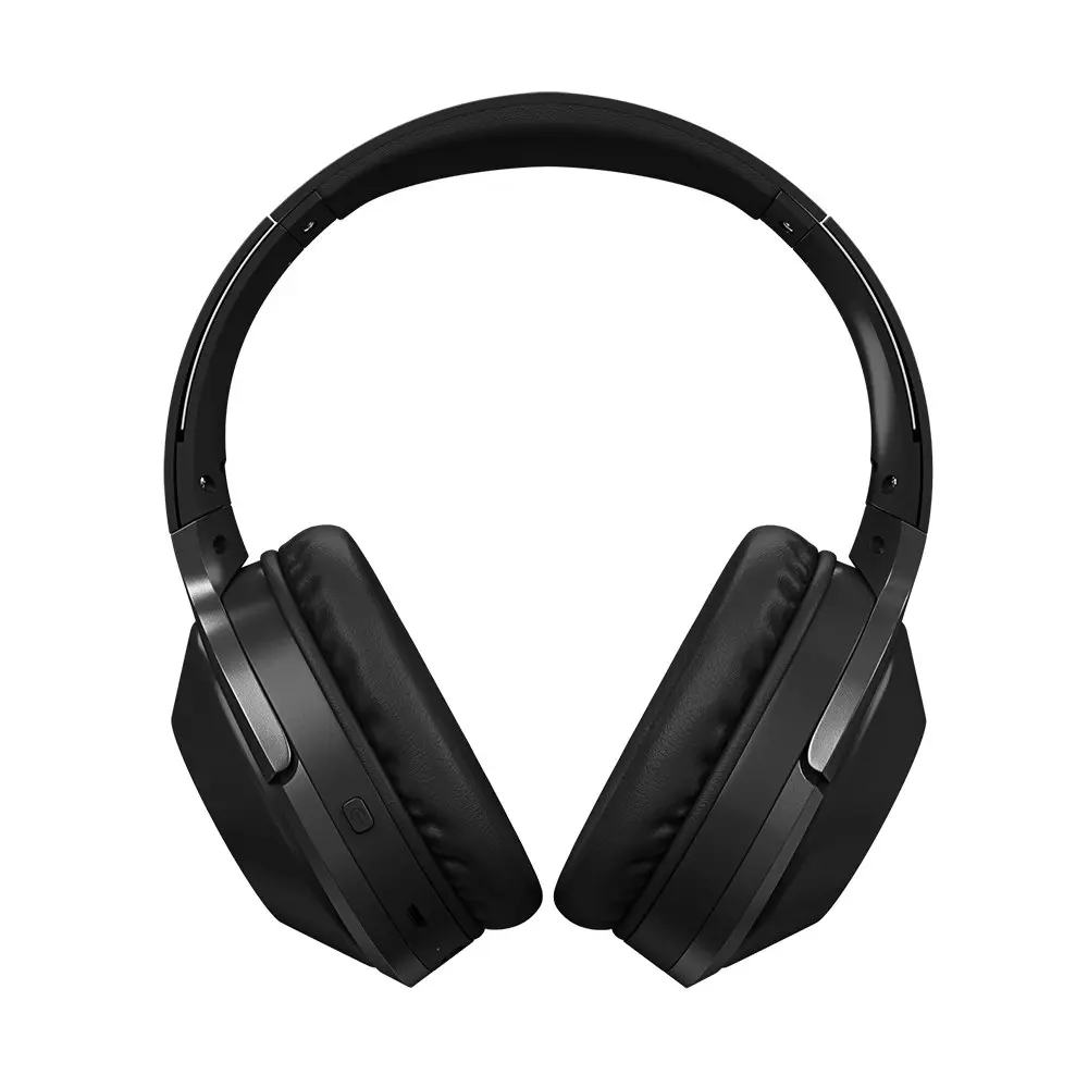 Liquid Ears Wireless/Bluetooth Over-Ear Foldable Headphones w/Built-In Mic Black