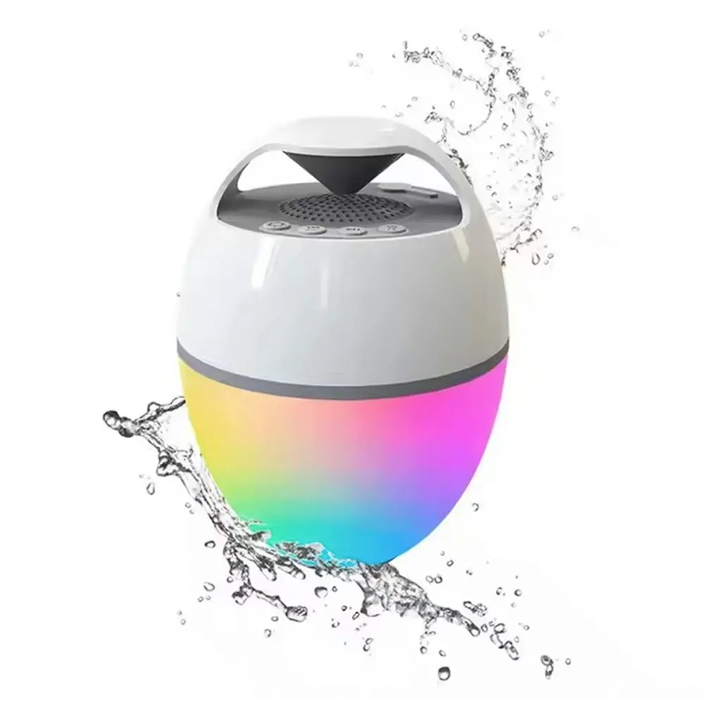 Spire 6W Multi Light Show LED Bluetooth Waterproof Pool Speaker w/ Microphone