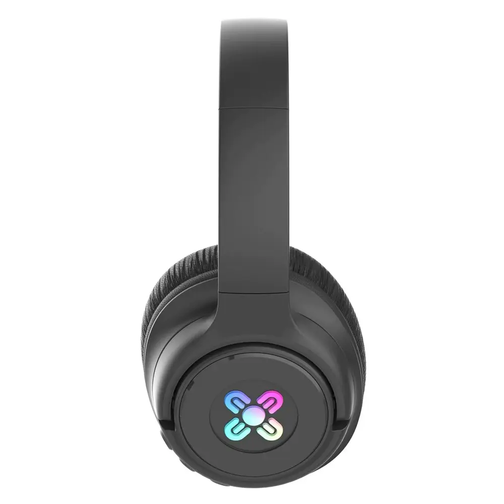 Moki Mixi Kids Volume Limited Wired/Wireless Headphones LED Edition Black