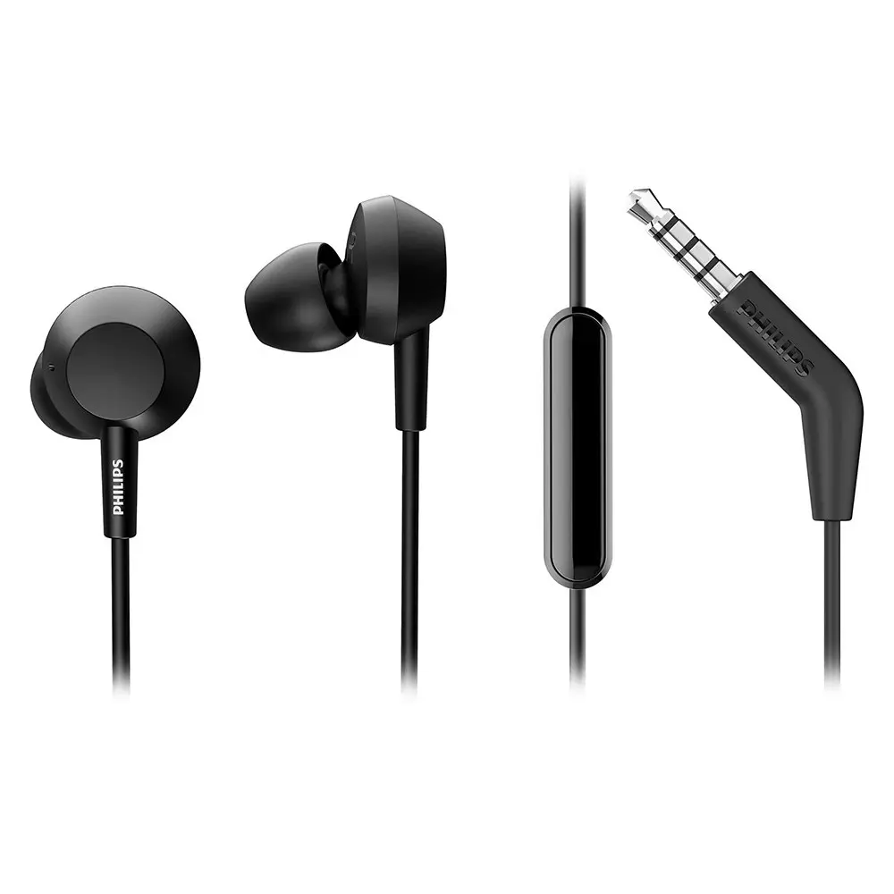 Philips Bass Series 4000 In-Ear Wired Headphones w/ Built-In Mic/3.5mm Black