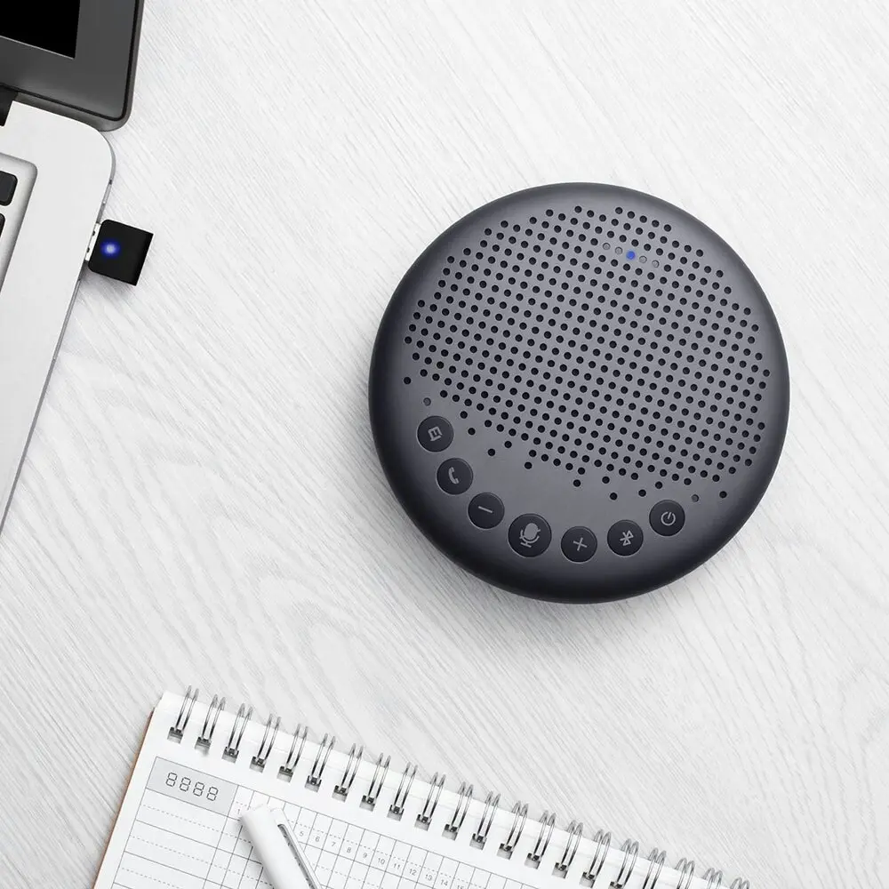 eMeet OfficeCore LUNA 360 Degree Bluetooth Conference Tabletop Speakerphone BLK