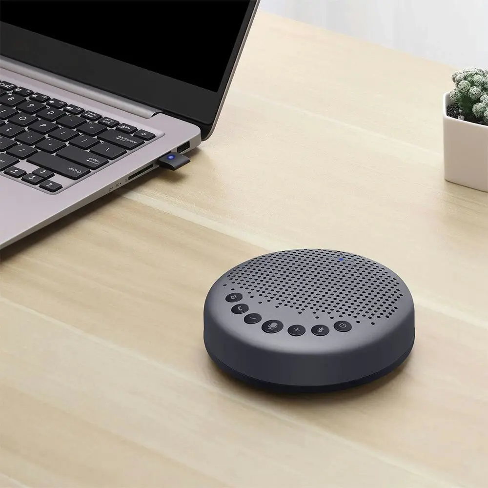 eMeet OfficeCore LUNA 360 Degree Bluetooth Conference Tabletop Speakerphone Grey