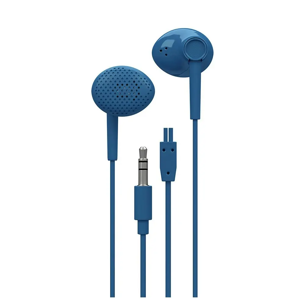 Liquid Ears Everyday Earphones In-Ear Earbuds/Headphones w/3.5mm Audio Jack Blue