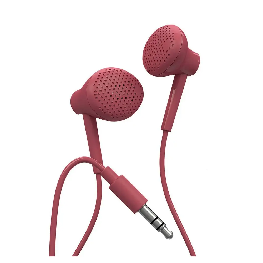 Liquid Ears Everyday Earphones In-Ear Earbuds/Headphones w/ 3.5mm Audio Jack Red