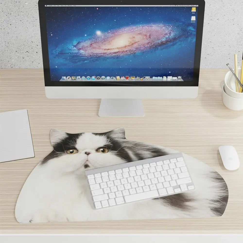 Mustard Fat Cat Animal Desk Mat Pad Large 60x36cm For Computer/Keyboard/Mouse