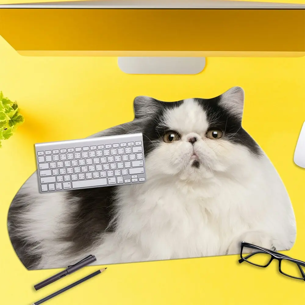 Mustard Fat Cat Animal Desk Mat Pad Large 60x36cm For Computer/Keyboard/Mouse