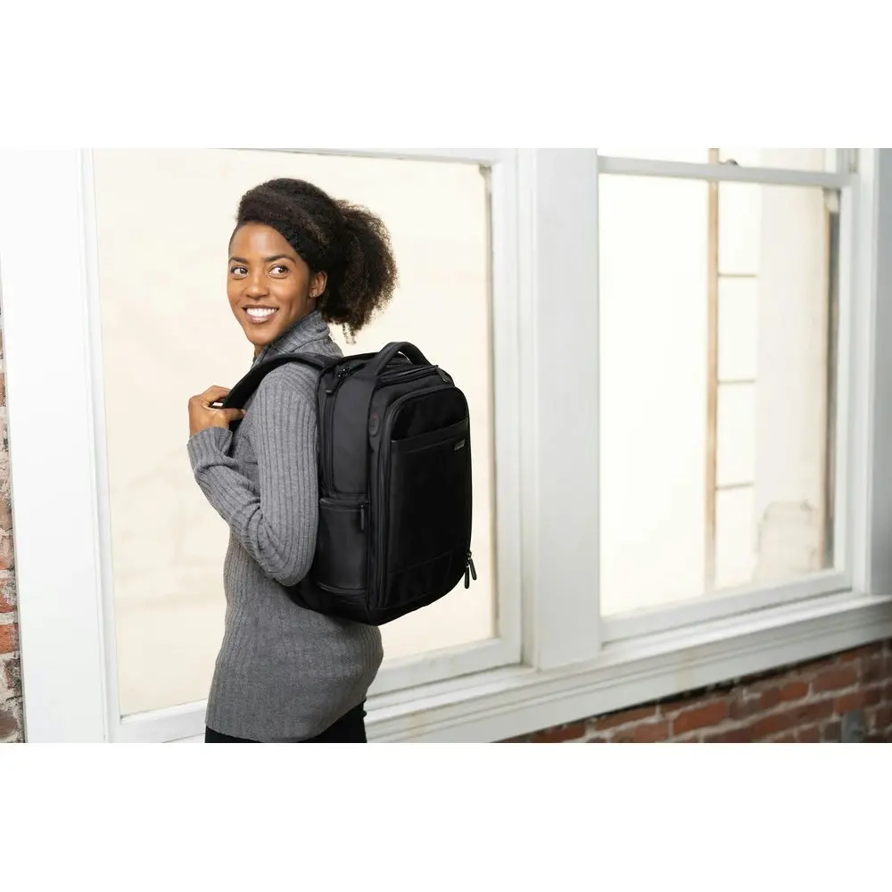 Kensington Contour 2.0 Business Slim Backpack Bag Storage For 14in Laptop Black