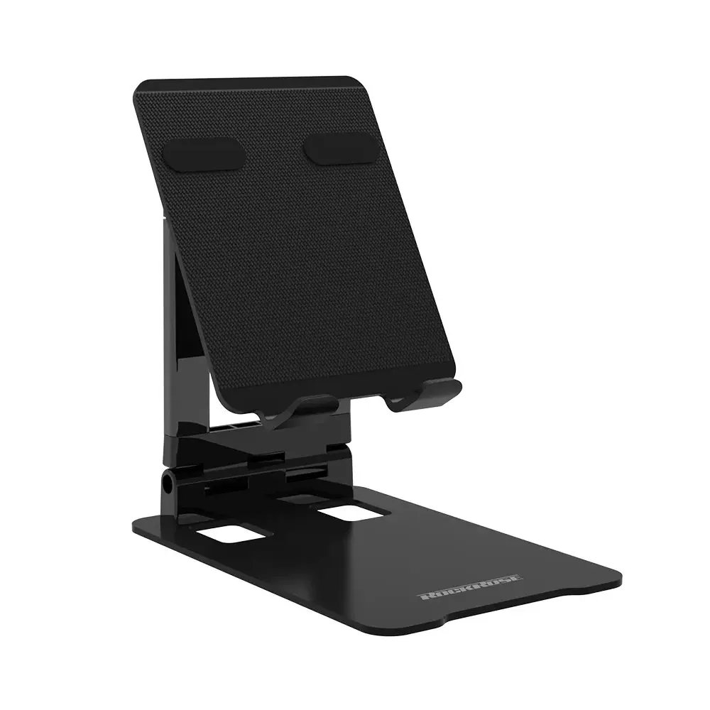 RockRose Anyview Theater Adjustable Foldable/Extendable Tablet Stand Black 25cm