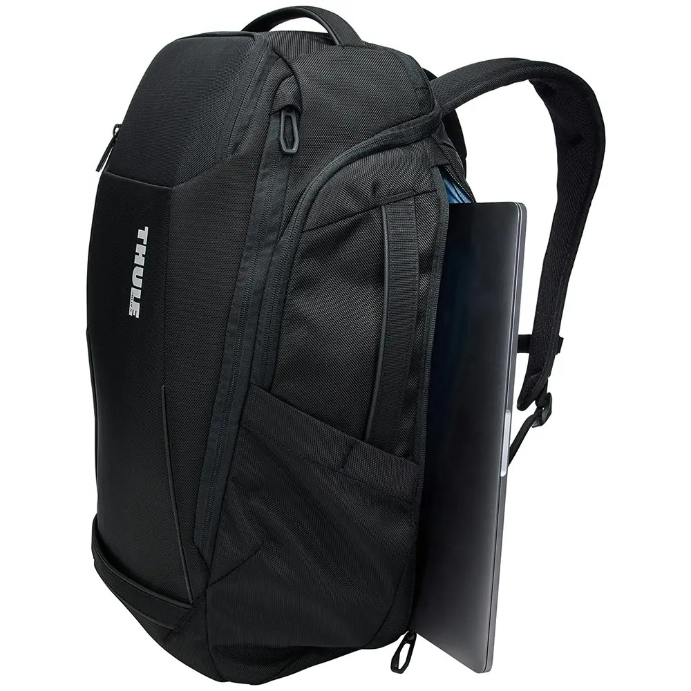 Thule Accent 28L Backpack Outdoor Travel Bag w/ Laptop/Tablet Compartment Black