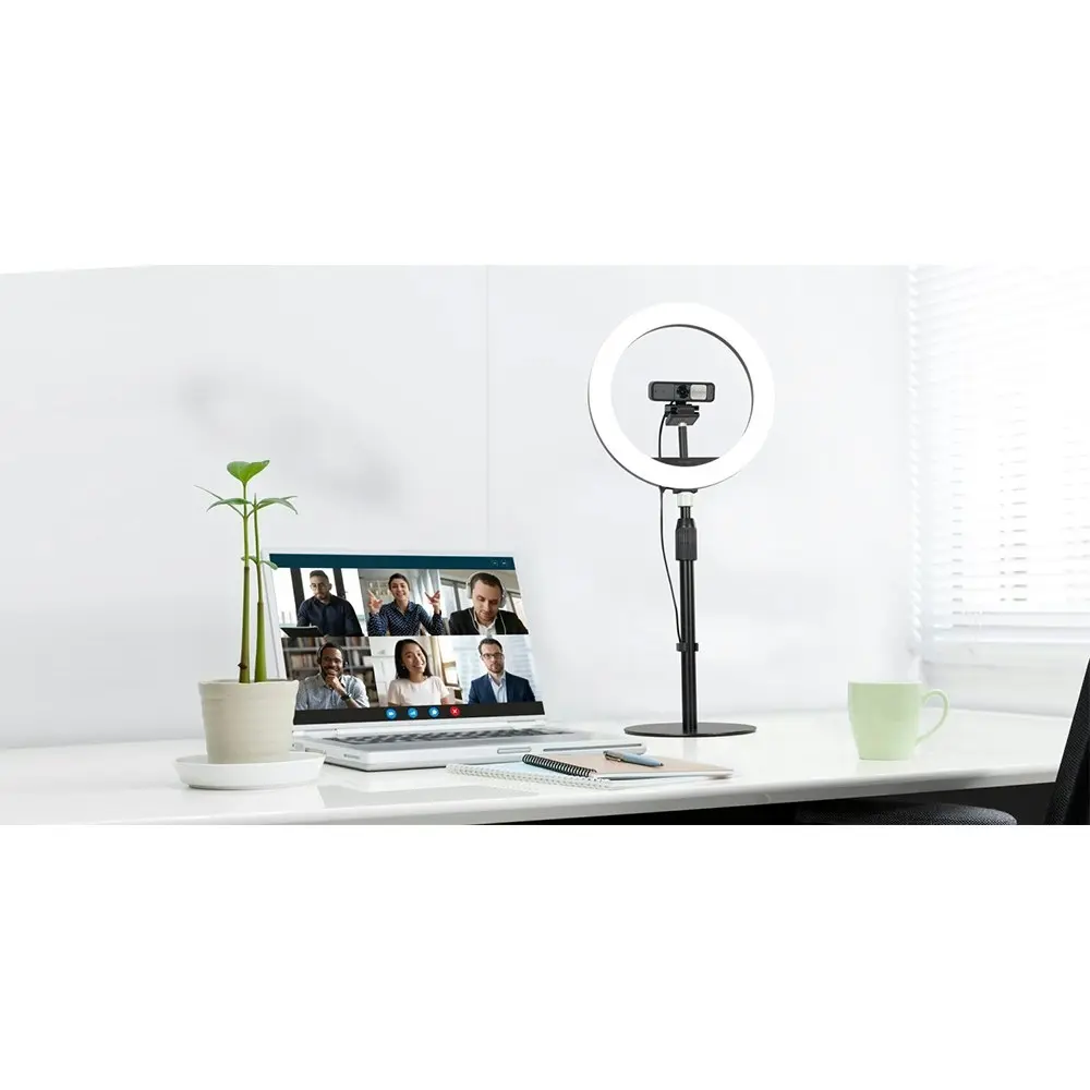 Kensington L1000 Pro VC USB Bi-Colour Ring Light w/ Webcam Mount/Holder Black