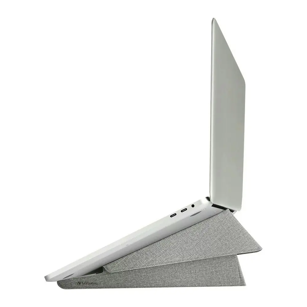 Verbatim 3-Level Teired Adjustable Laptop Holder/Rasied Desk Mount/Stand Grey