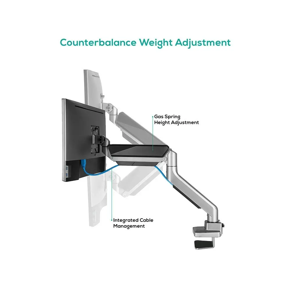 Activiva Heavy Duty Single Monitor Screen Gas Spring PC/Computer Monitor Arm