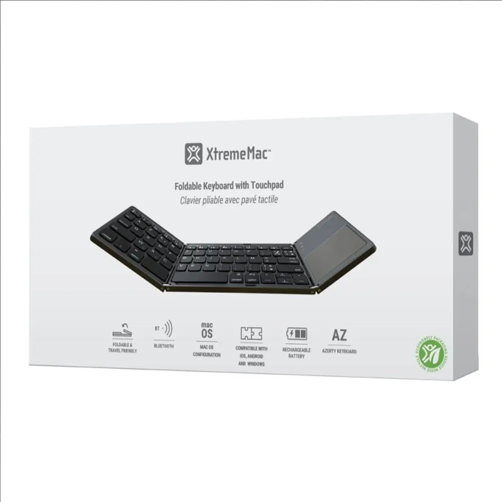 XtremeMac Foldable & Rechargeable Bluetooth Keyboard Integrated TouchPad