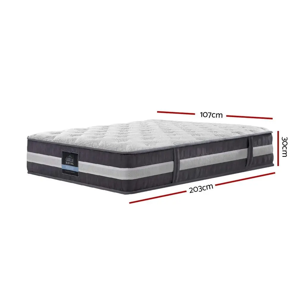 Giselle Bedding 30cm Mattress Pocket Spring King Single