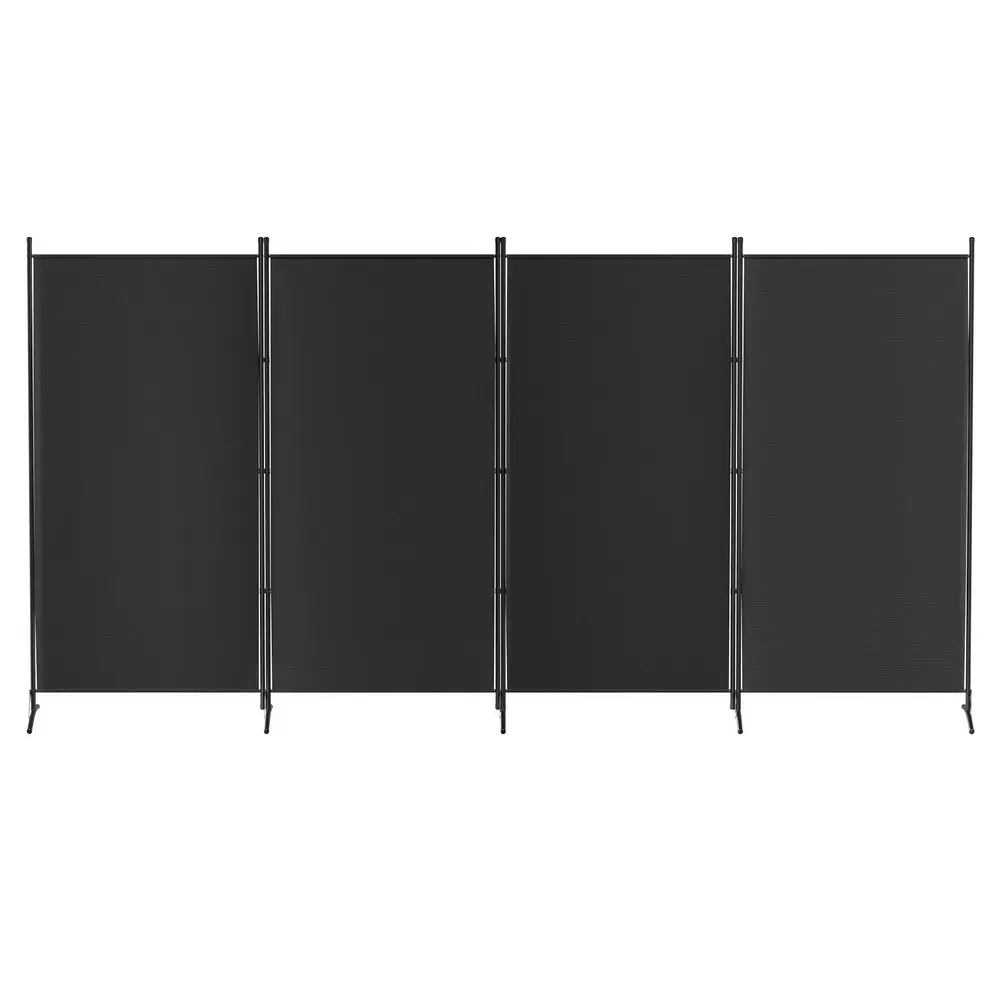 Artiss 4 Panel Room Divider Screen 345x180cm Fabric Black