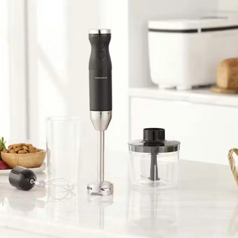 Morphy Richards Electric Hand Held Stick Blender/Chopper/Whisk Set Black 800W