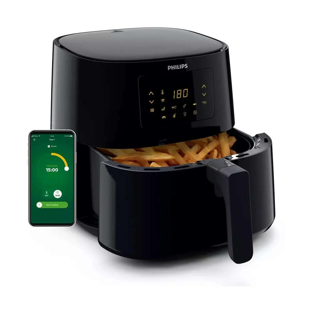 Philips Essential App Connected Digital Airfryer 2000W Convection Oven XL Black