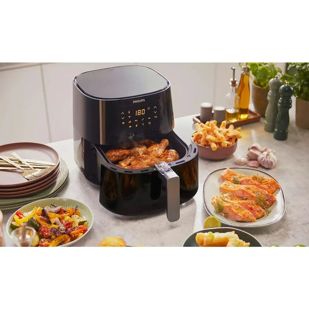 Philips Essential App Connected Digital Airfryer 2000W Convection Oven XL Black