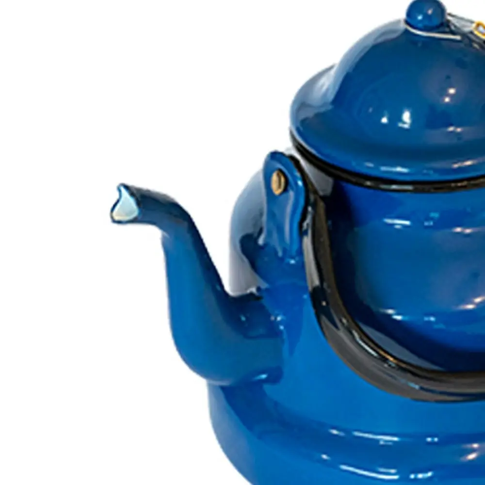 Urban Style Enamelware 2L Induction Oven Multipurpose Tea Kettle w/ Handle Blue