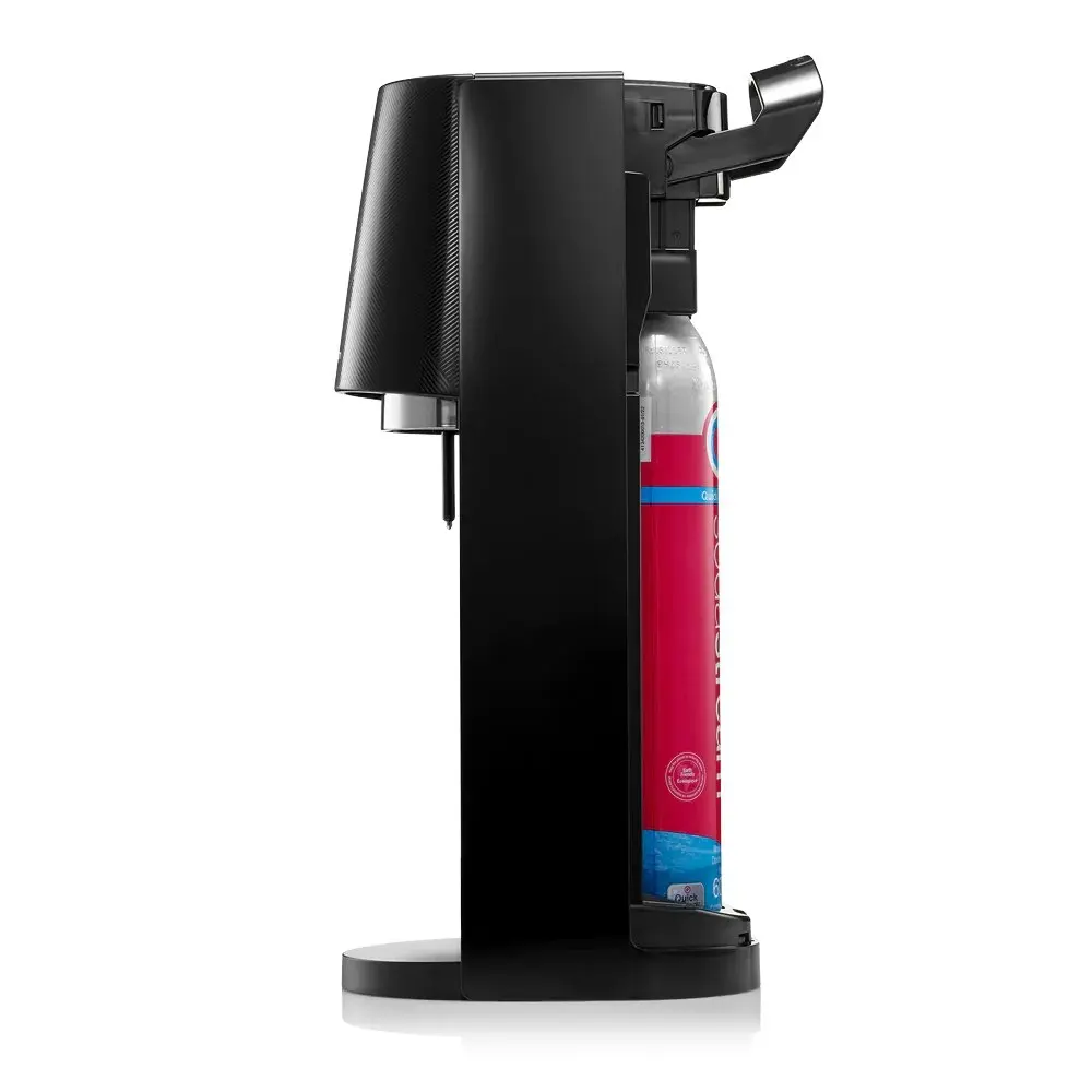 SodaStream E-Terra Automatic Sparkling Water Maker w/60L Cylinder/1L Bottle BLK