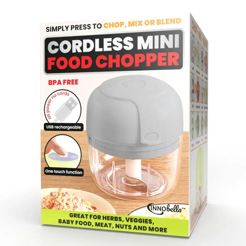 Innobella Cordless 1500mAh Mini USB 220ml Herb/Food Chopper/Blender 10.5x9cm