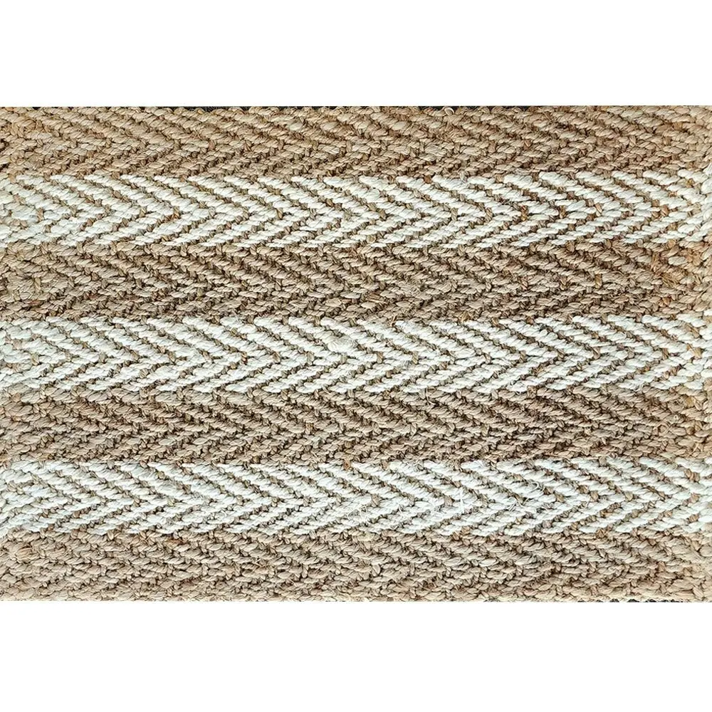 Solemate Jute 2 Tone Stripes 60x90cm Stylish Outdoor Entrance Doormat