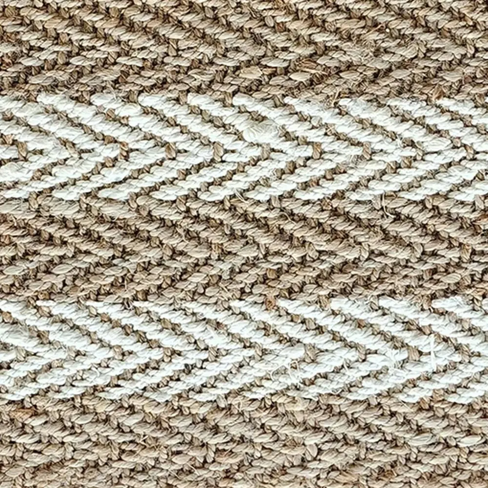 Solemate Jute 2 Tone Stripes 45x75cm Stylish Outdoor Entrance Doormat