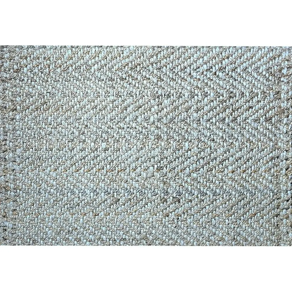 Solemate Jute 2 Tone Zig Zag 60x90cm Stylish Outdoor Entrance Doormat