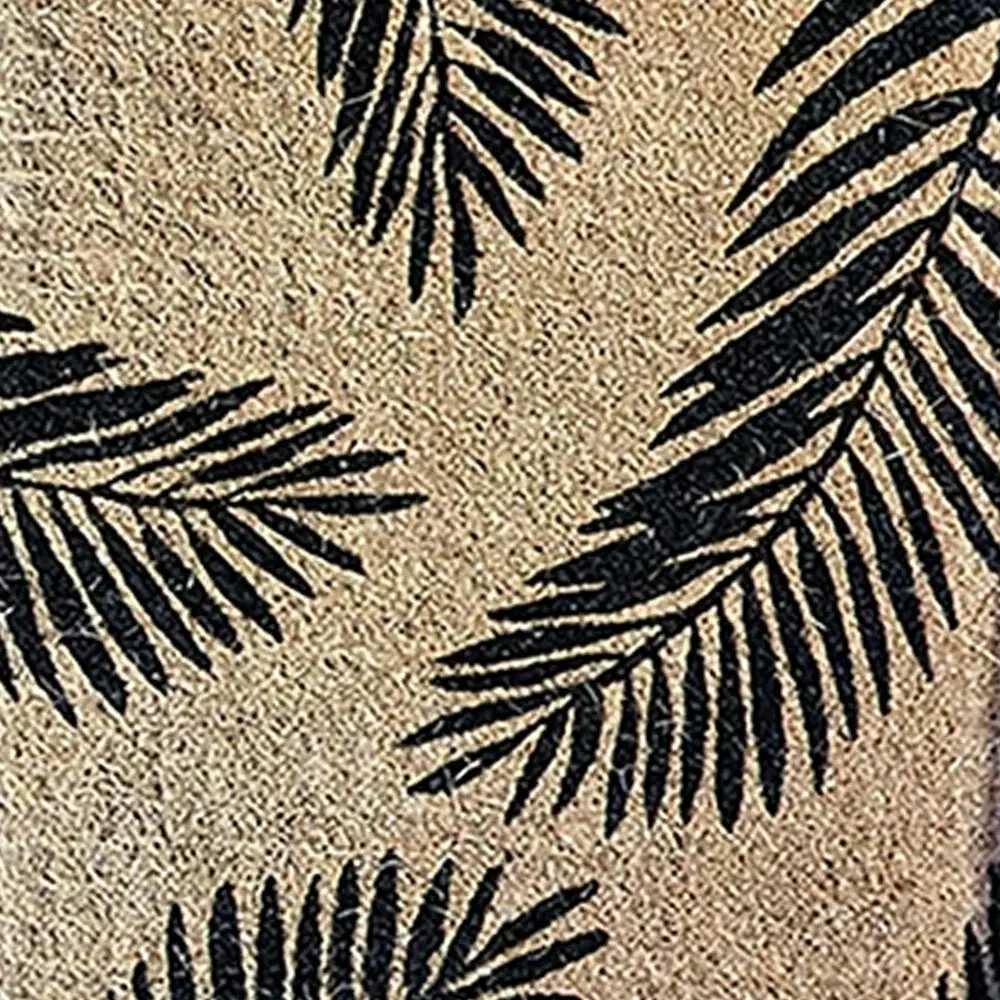 Solemate Premium Fern Blk Mat Biodegradable 39x119cm Coconut Natural & Black