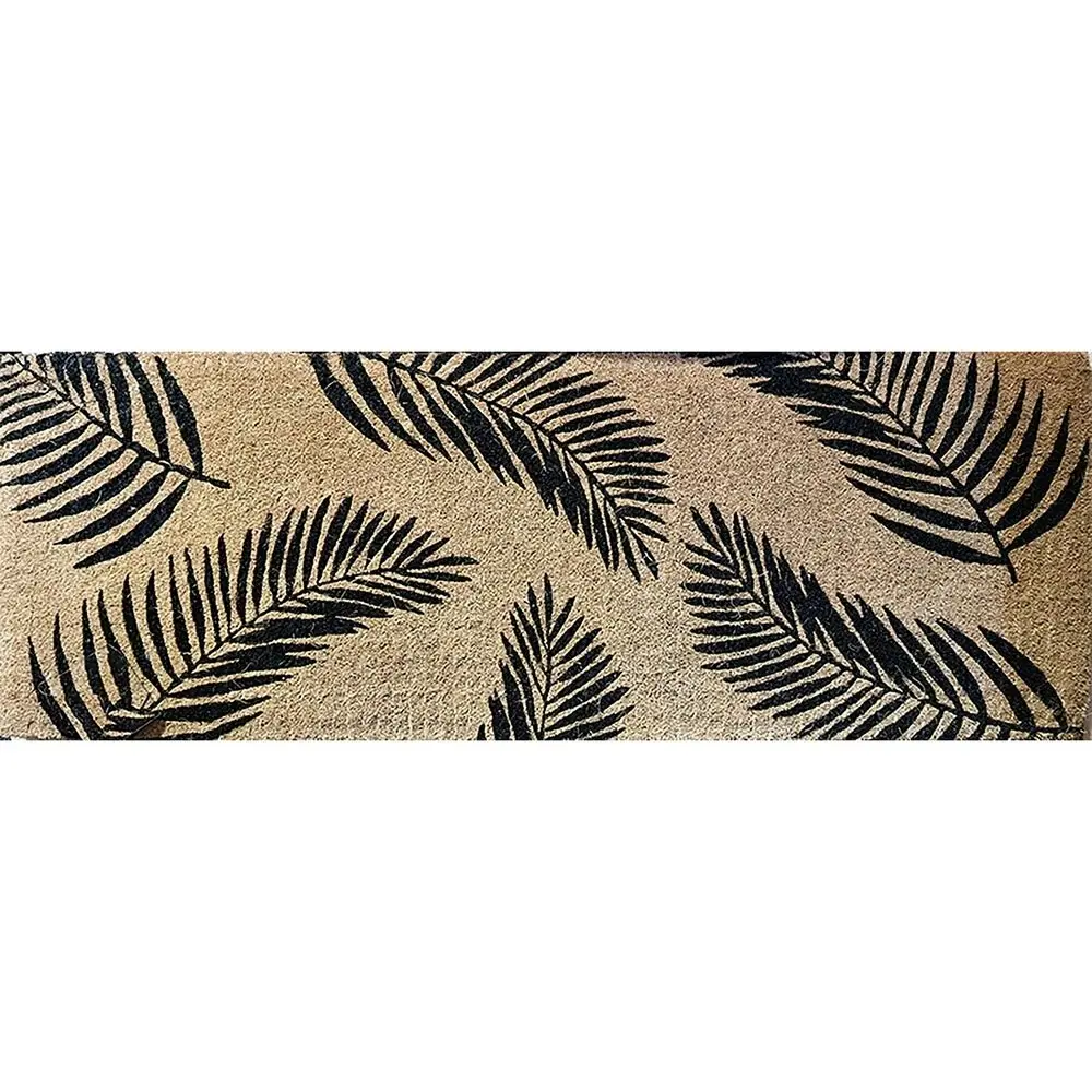 Solemate Premium Fern Blk Mat Biodegradable 39x119cm Coconut Natural & Black