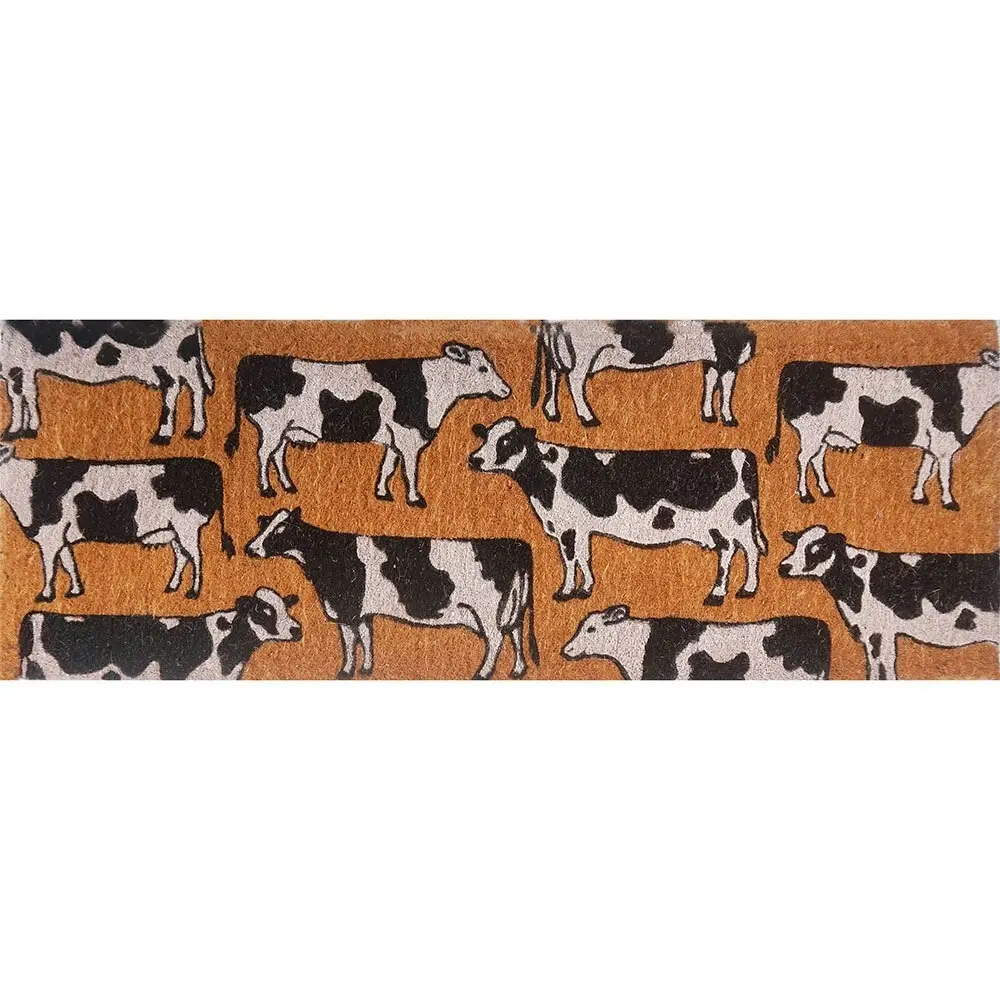 Solemate Premium Dairy Cows Biodegradable Fair Trade Mat 39x119cm Black & White