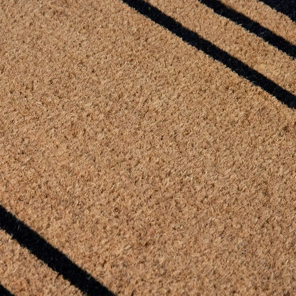 J.Elliot PVC Backed 45x75cm Coir Outdoor Mat Entrance Rug Rectangular Lines