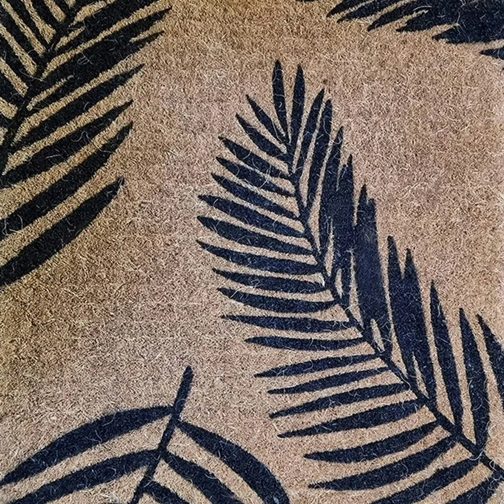 Solemate Premium Fern Blk Mat Coconut Coir Biodegradable 50x80cm Natural & Black