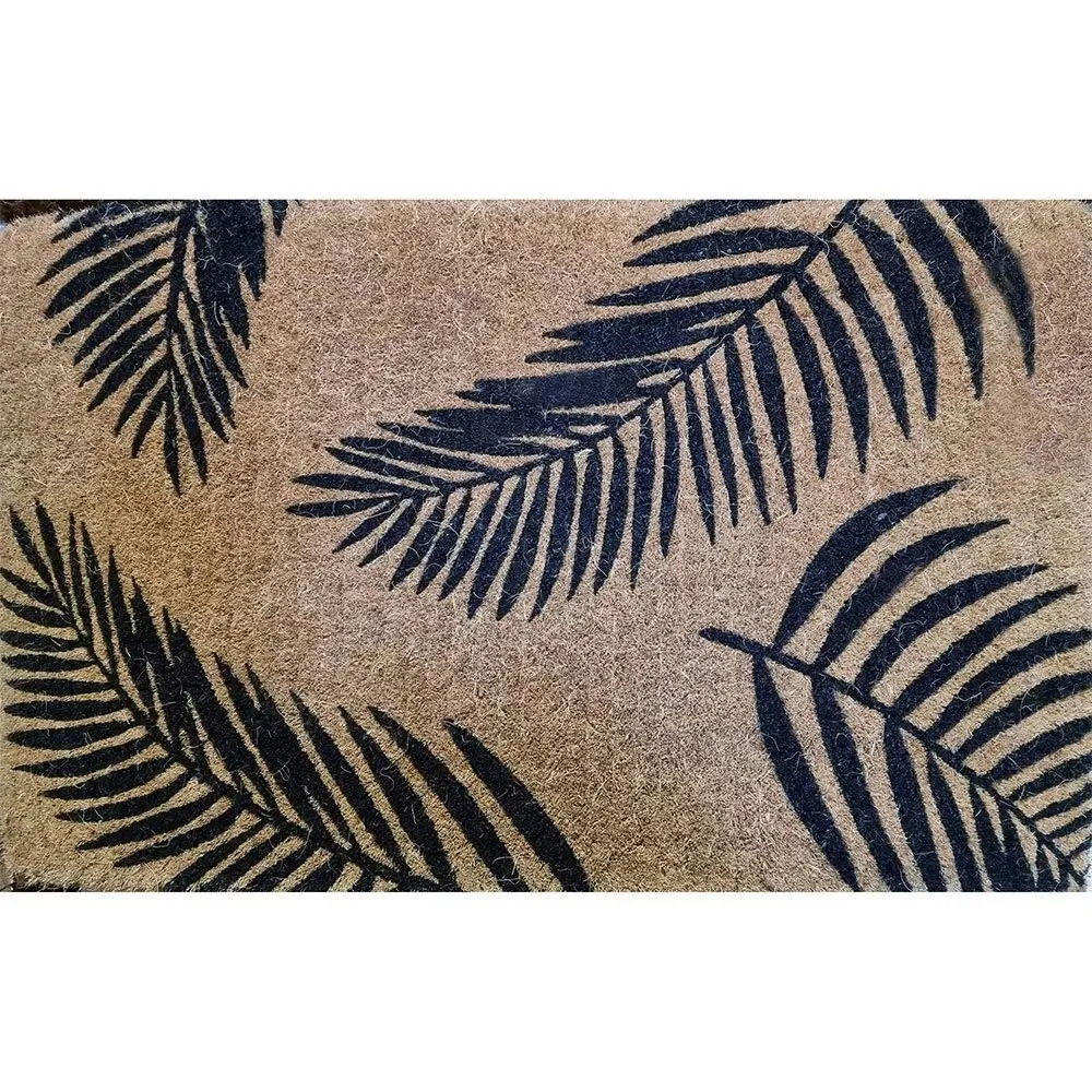 Solemate Premium Fern Blk Mat Coconut Coir Biodegradable 50x80cm Natural & Black