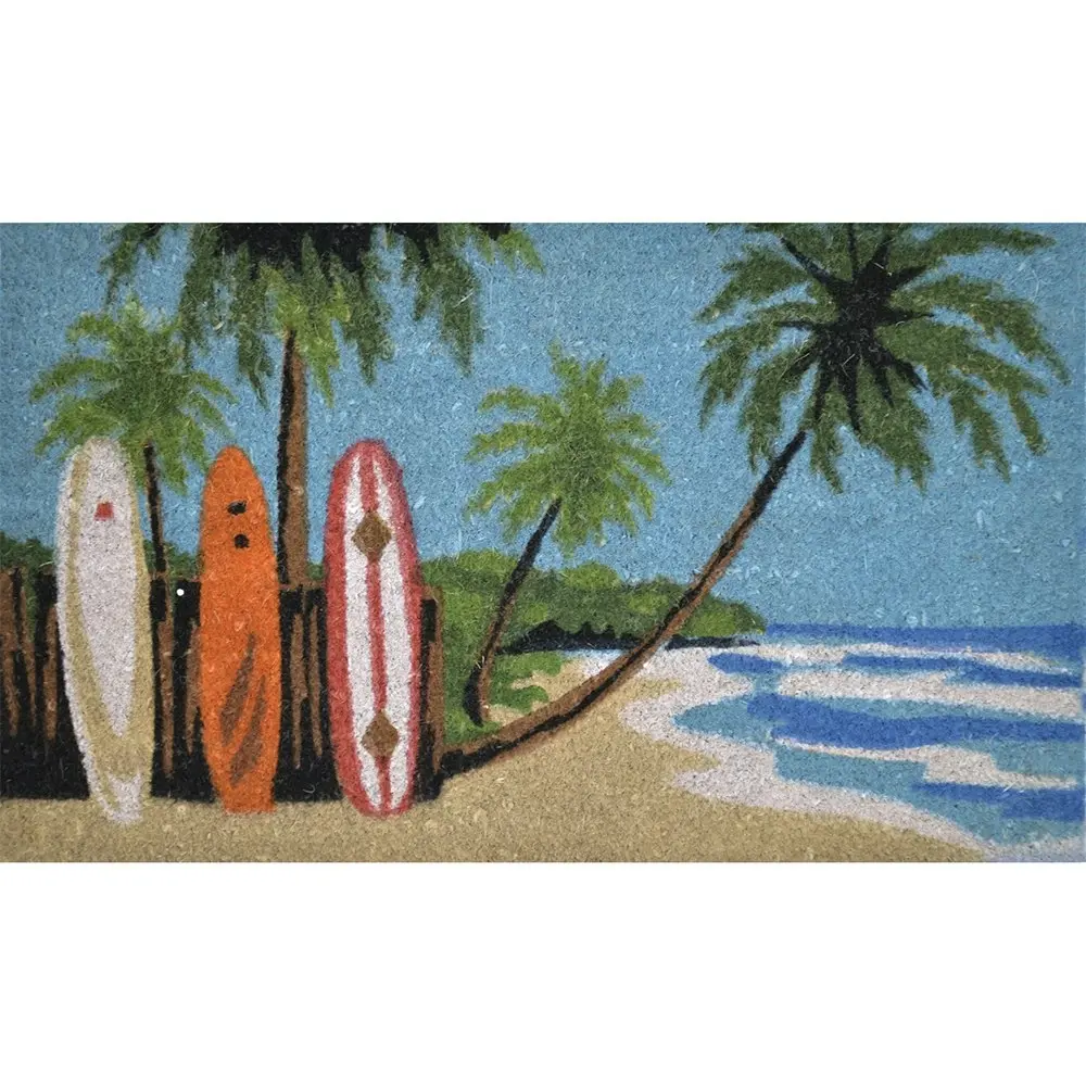 Solemate Latex Backed Coir Boards & Beach 45x75cm Slimline Outdoor Doormat