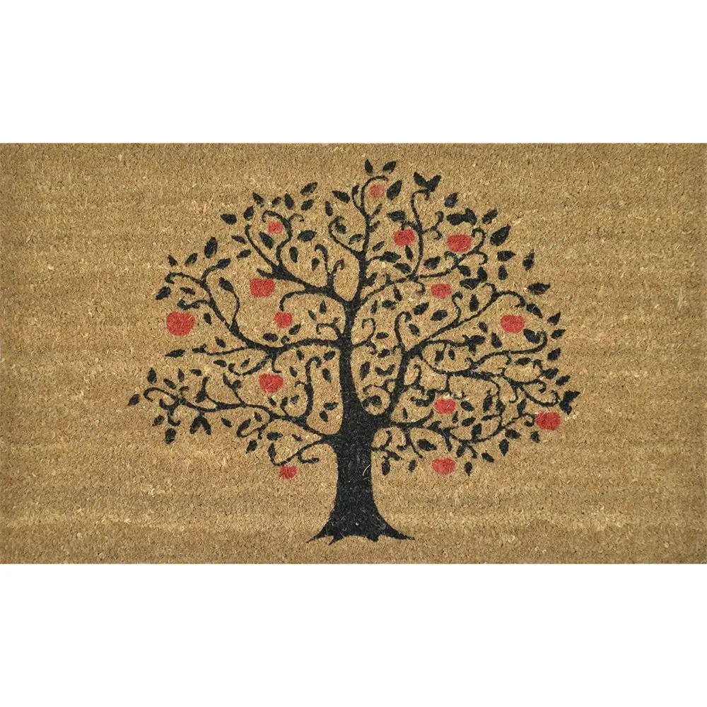 Solemate Latex Backed Coir Apple Tree 45x75cm Slim Outdoor Stylish Doormat