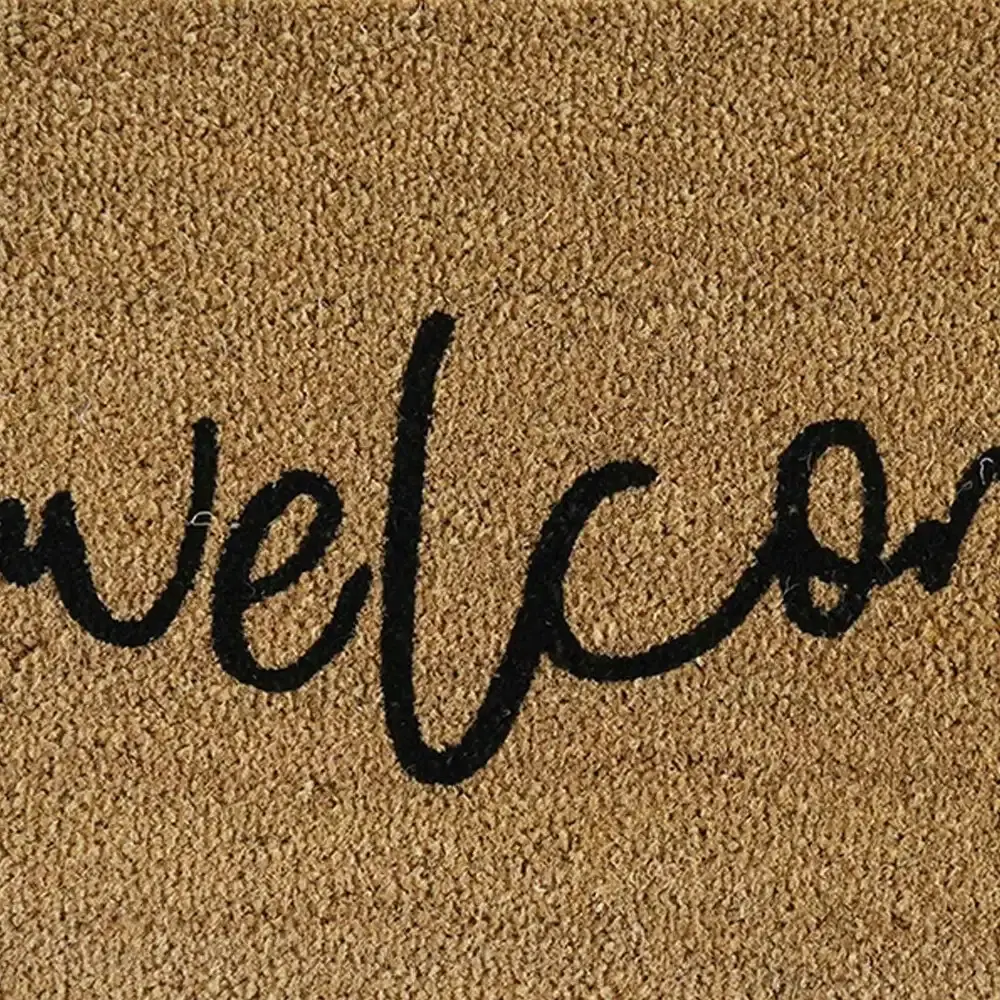 Solemate Latex Backed Coir Welcome 45x75cm Slimline Outdoor Stylish Doormat