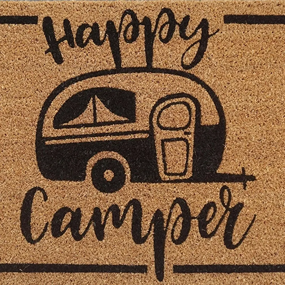 Solemate Latex-Backed Coir Retro Camper 45x75cm Slim Outdoor Stylish Doormat