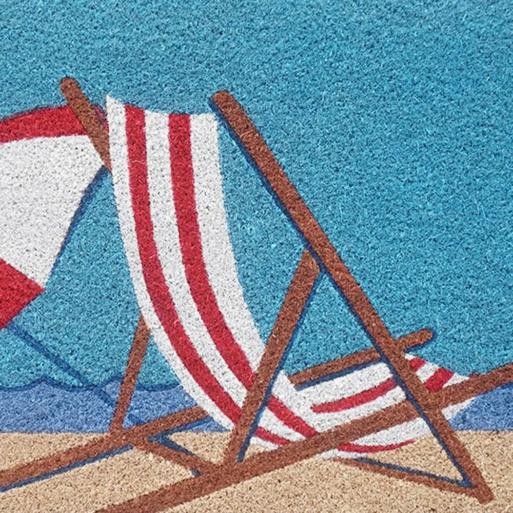 Solemate Latex Backed Coir Deck Chair 45x75cm Slim Outdoor Stylish Doormat