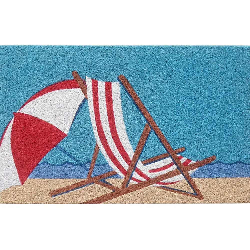 Solemate Latex Backed Coir Deck Chair 45x75cm Slim Outdoor Stylish Doormat