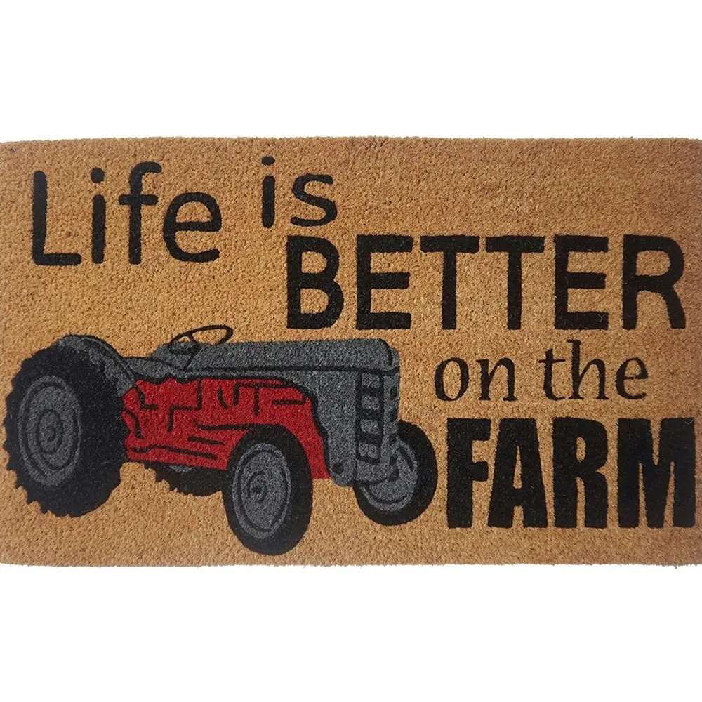 Solemate Latex Backed Coir Better on Farm 45x75cm Slimline Outdoor Doormat