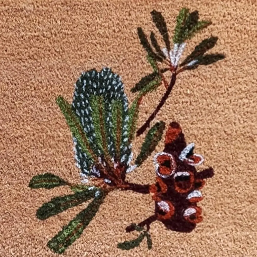 Solemate Latex Backed Coir Banksia 45x75cm Slimline Outdoor Stylish Doormat