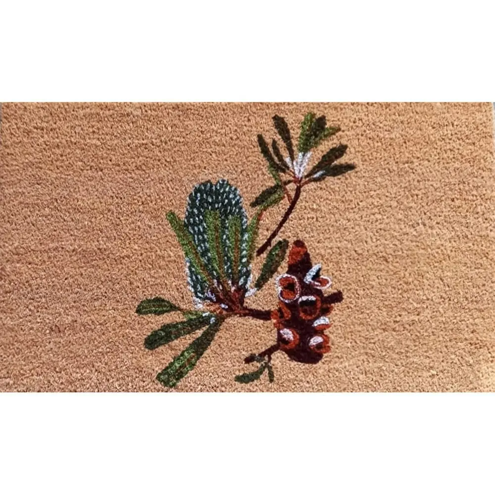 Solemate Latex Backed Coir Banksia 45x75cm Slimline Outdoor Stylish Doormat