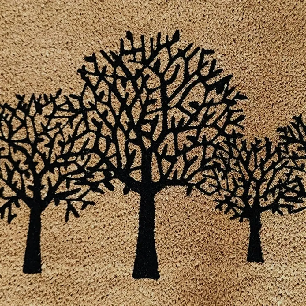 Solemate Latex Backeded Coir Trees 45x75cm Slimline Outdoor Stylish Doormat