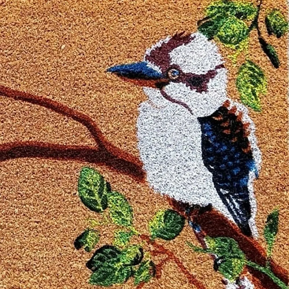 Solemate Latex Backed Coir Kookaburra 45x75cm Slim Outdoor Stylish Doormat