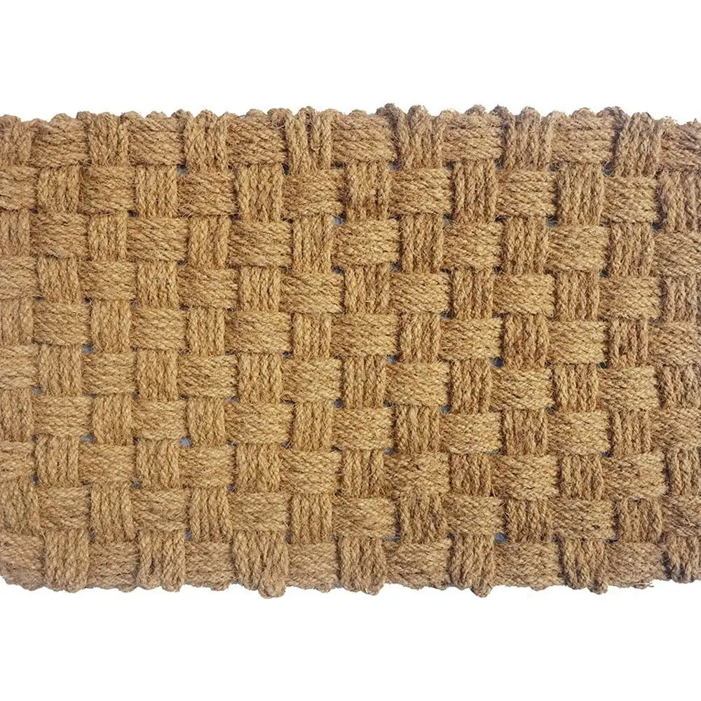 Solemate Coir Rope Basket Weave 50x80cm Stylish Outdoor Entrance Doormat