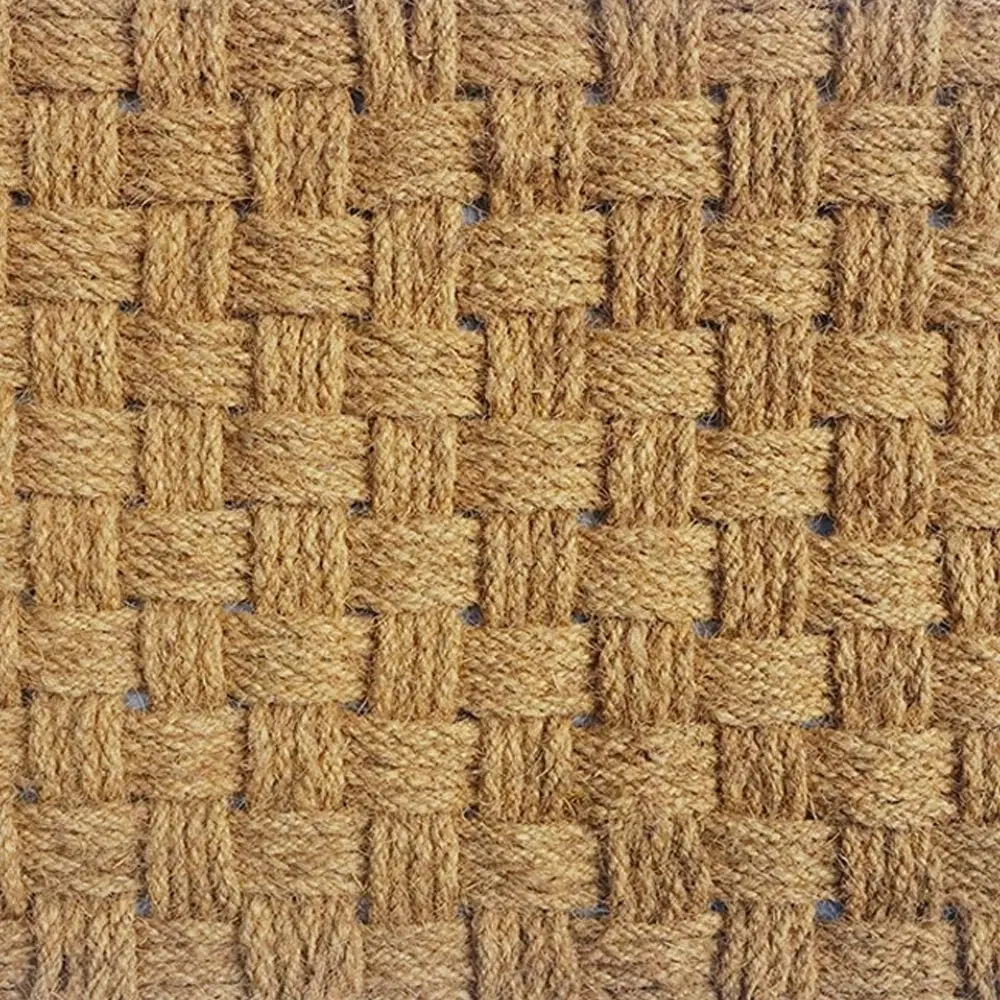 Solemate Coir Rope Basket Weave 50x80cm Stylish Outdoor Entrance Doormat