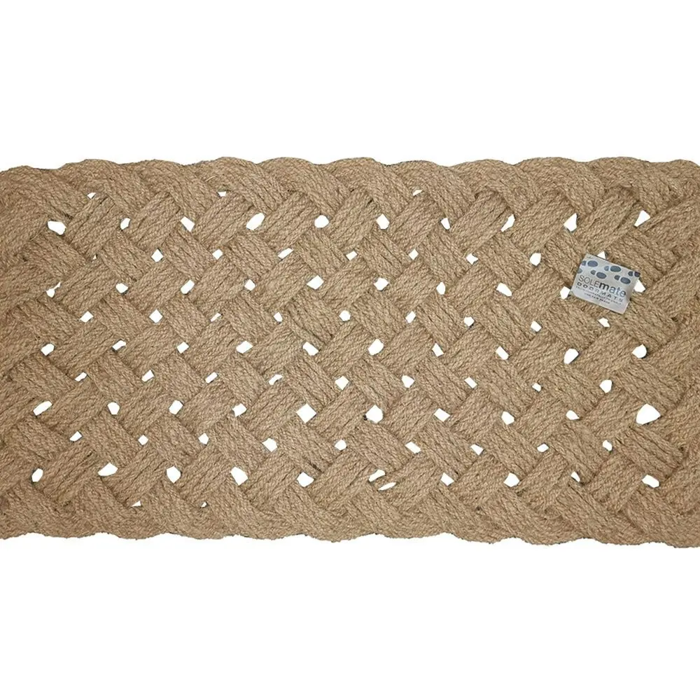 Solemate Coir Rope Criss Cross 60x120cm Stylish Outdoor Entrance Doormat